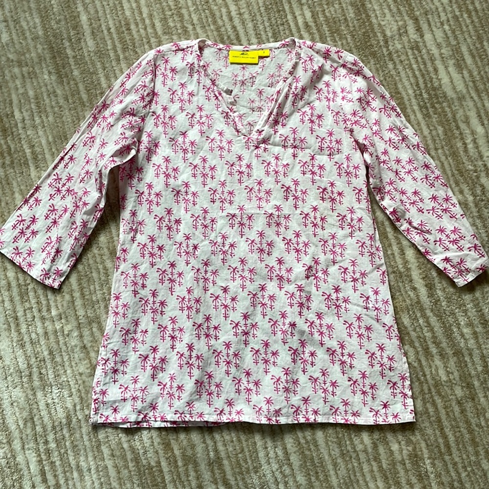2T Roberta Roller Rabbit Tunic in pink palm